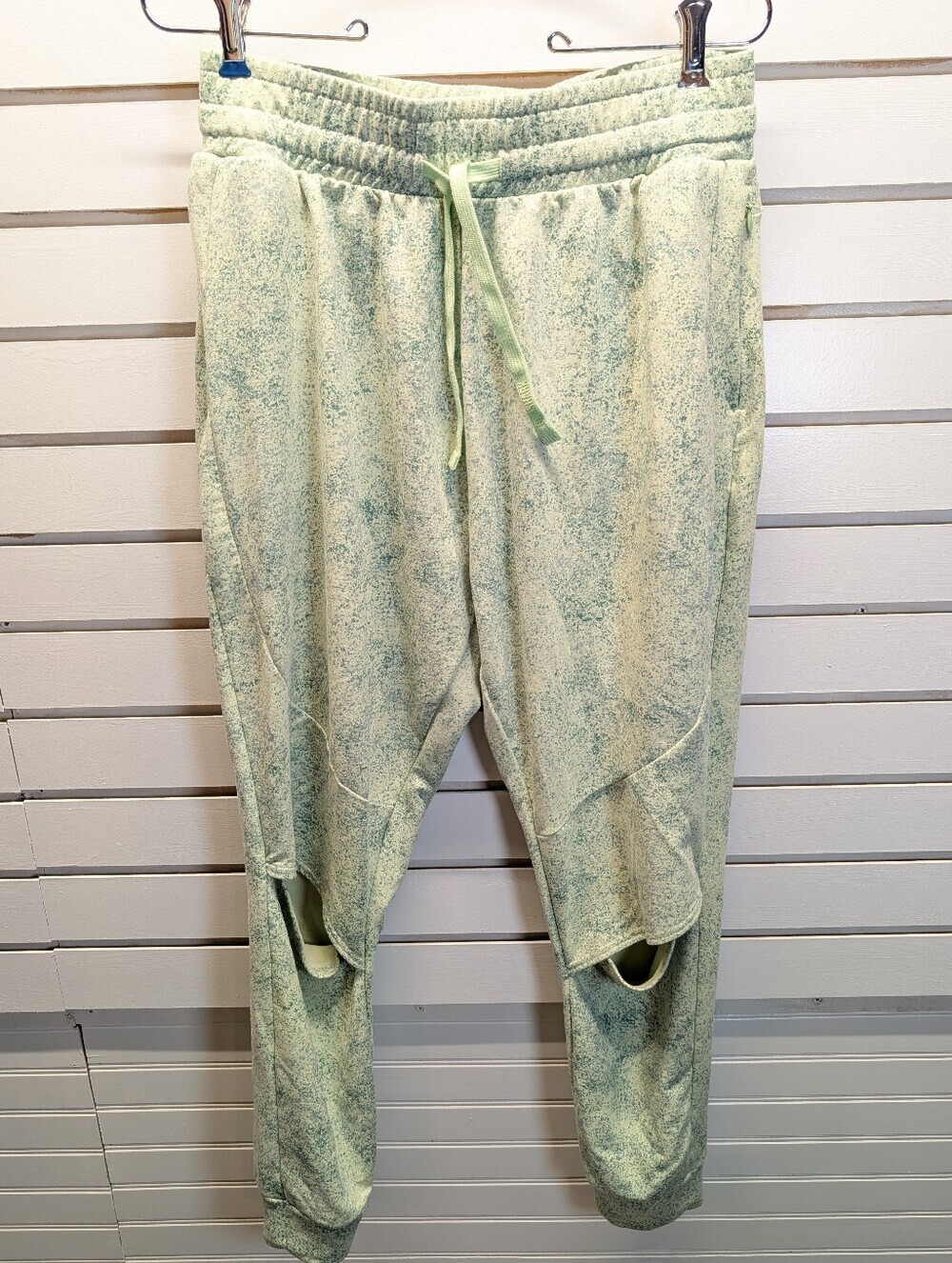 Gymshark Women’s Weight Lifting Chalk Joggers Split-Knee Pants Green Large EUC - Picture 2 of 10